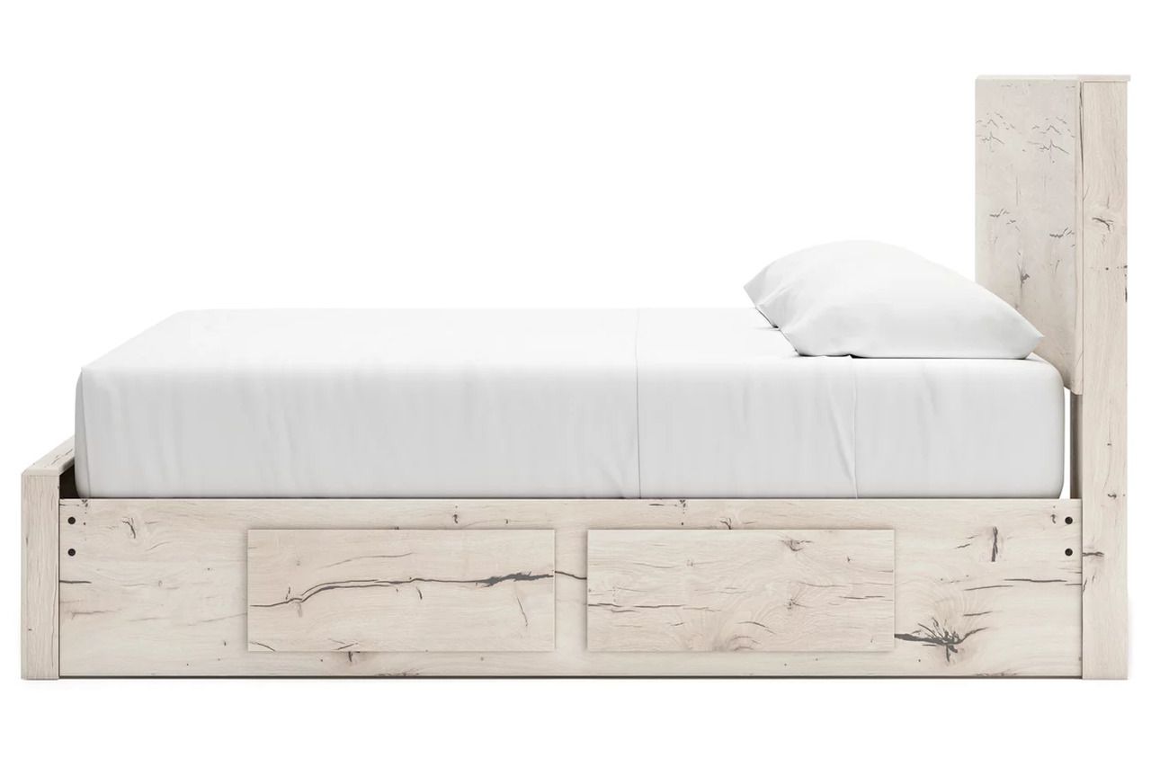 Lawroy King Panel Storage Bed In Light Natural B2310B14