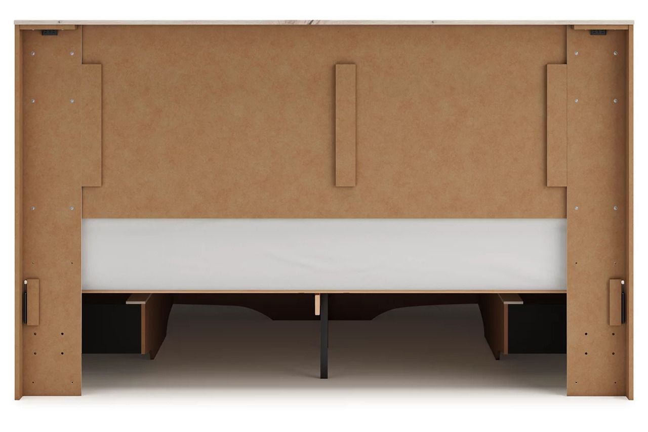 Lawroy King Panel Storage Bed In Light Natural B2310B14