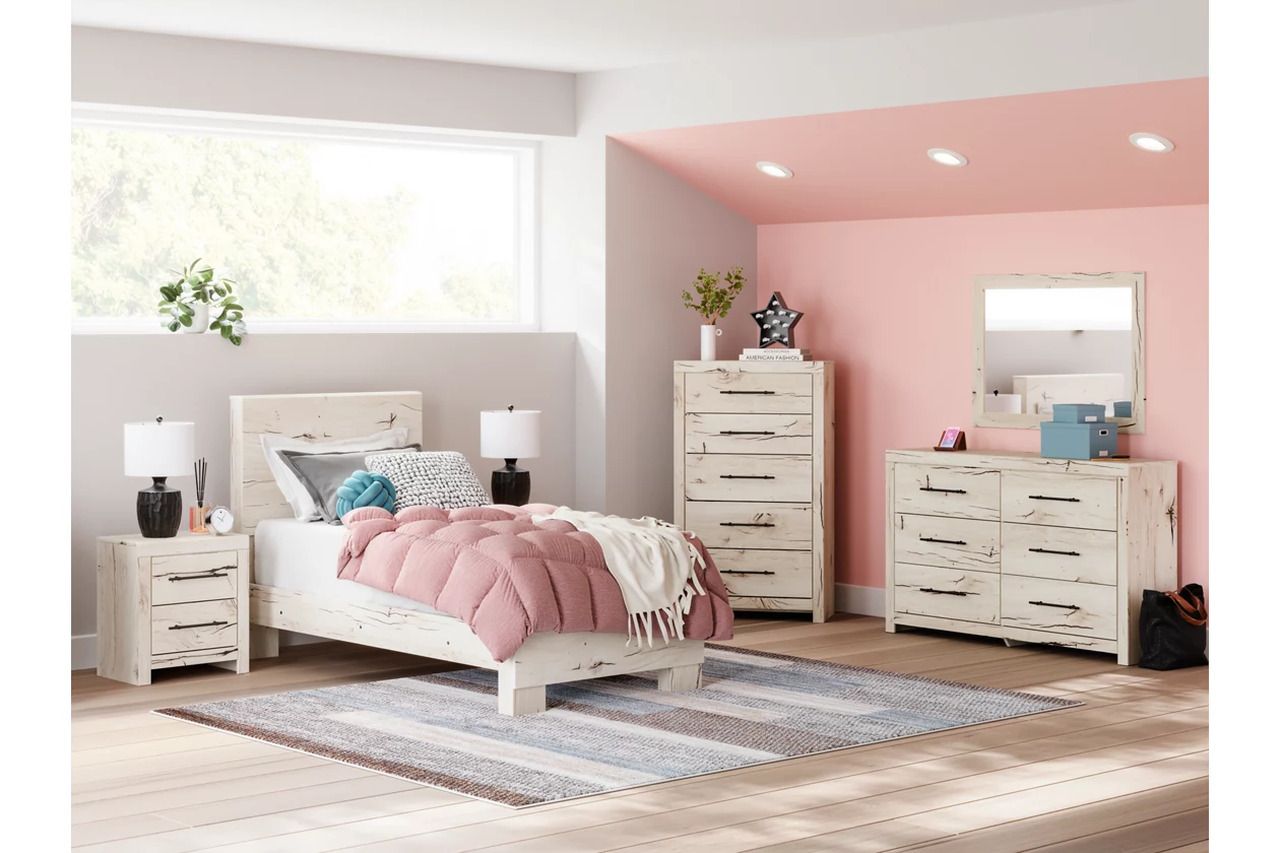 Lawroy Twin Panel Bed In Light Natural B2310B15