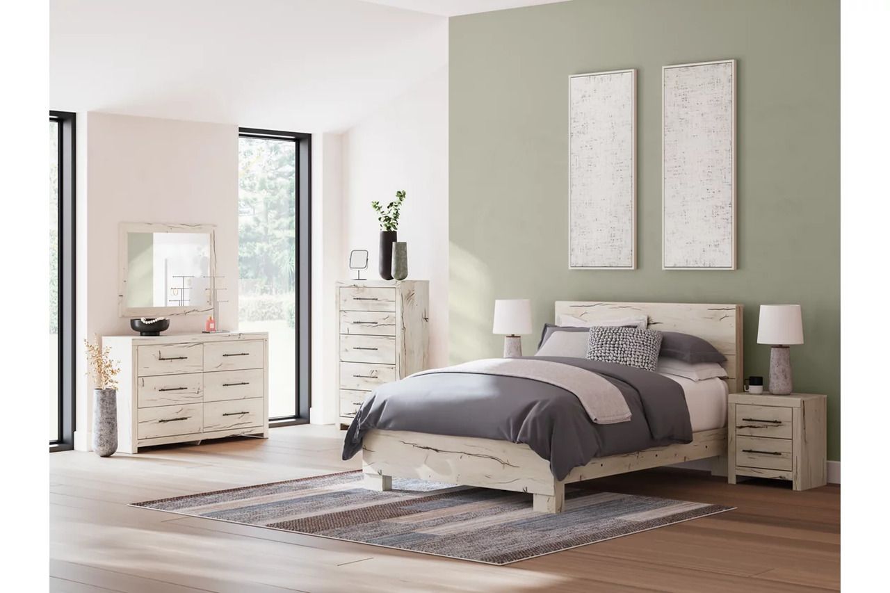 Lawroy Queen Panel Bed In Light Natural B2310B2