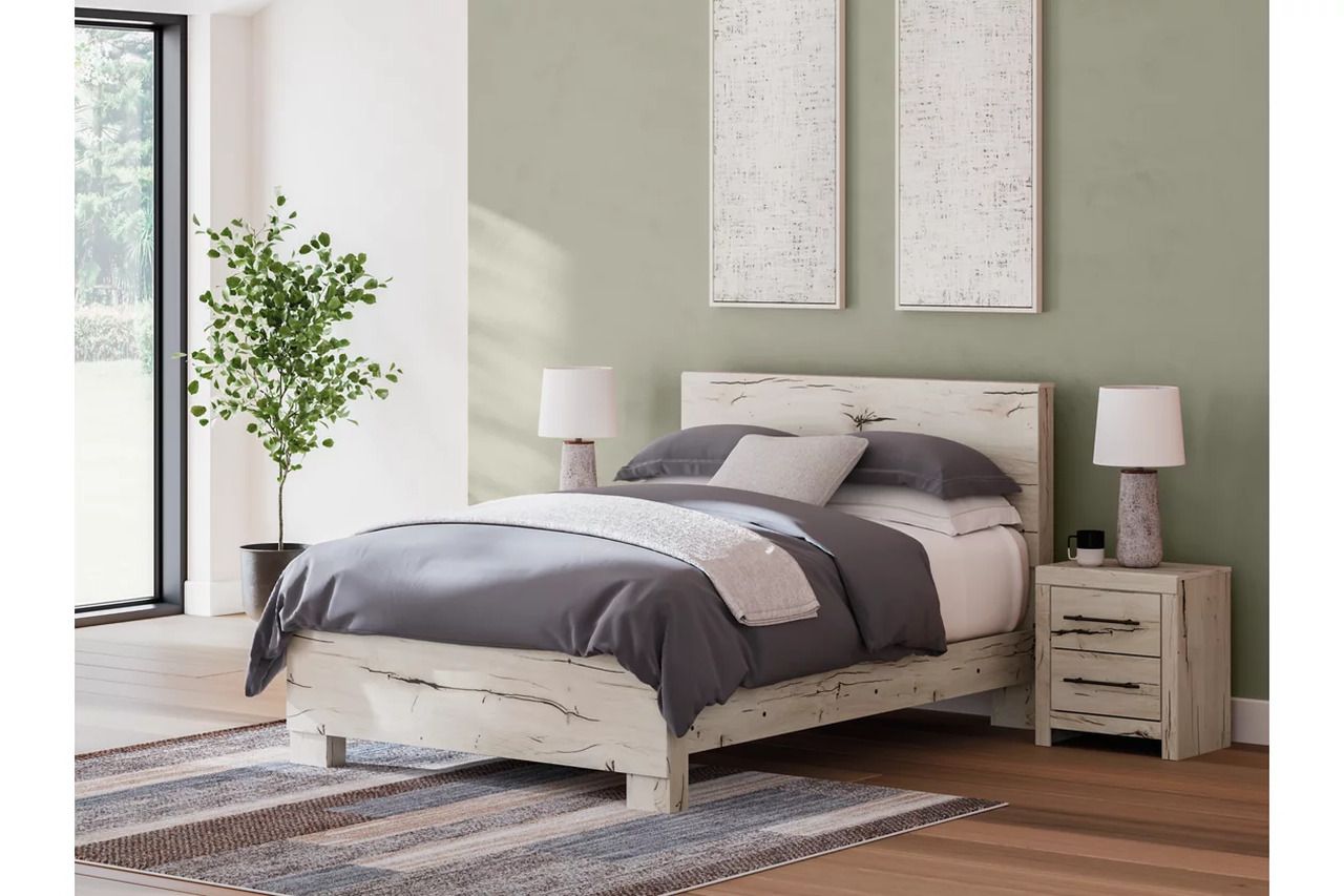 Lawroy Queen Panel Bed In Light Natural B2310B2