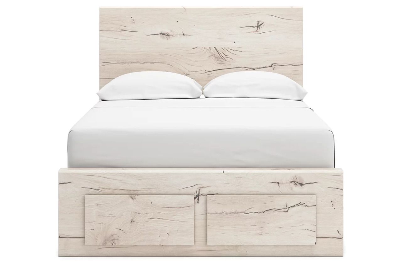 Lawroy Full Panel Storage Bed In Light Natural B2310B20