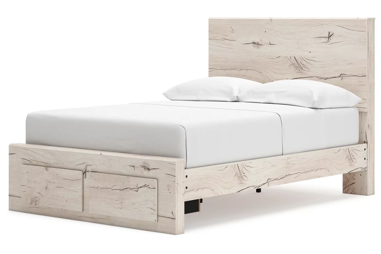 Lawroy Full Panel Storage Bed In Light Natural B2310B20