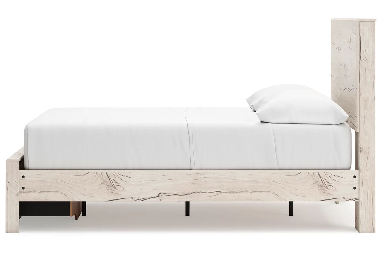 Lawroy Full Panel Storage Bed In Light Natural B2310B20