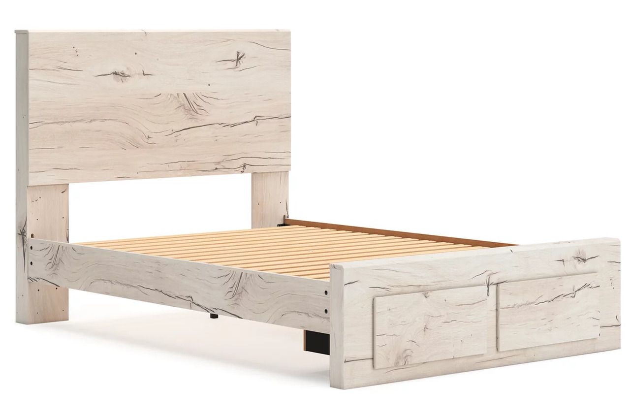 Lawroy Full Panel Storage Bed In Light Natural B2310B20