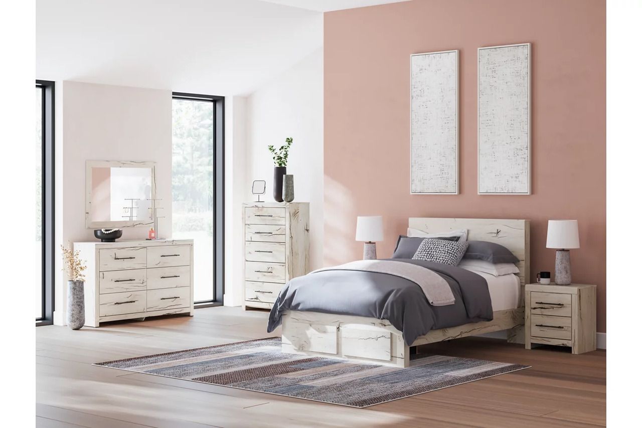 Lawroy Full Panel Storage Bed In Light Natural B2310B20