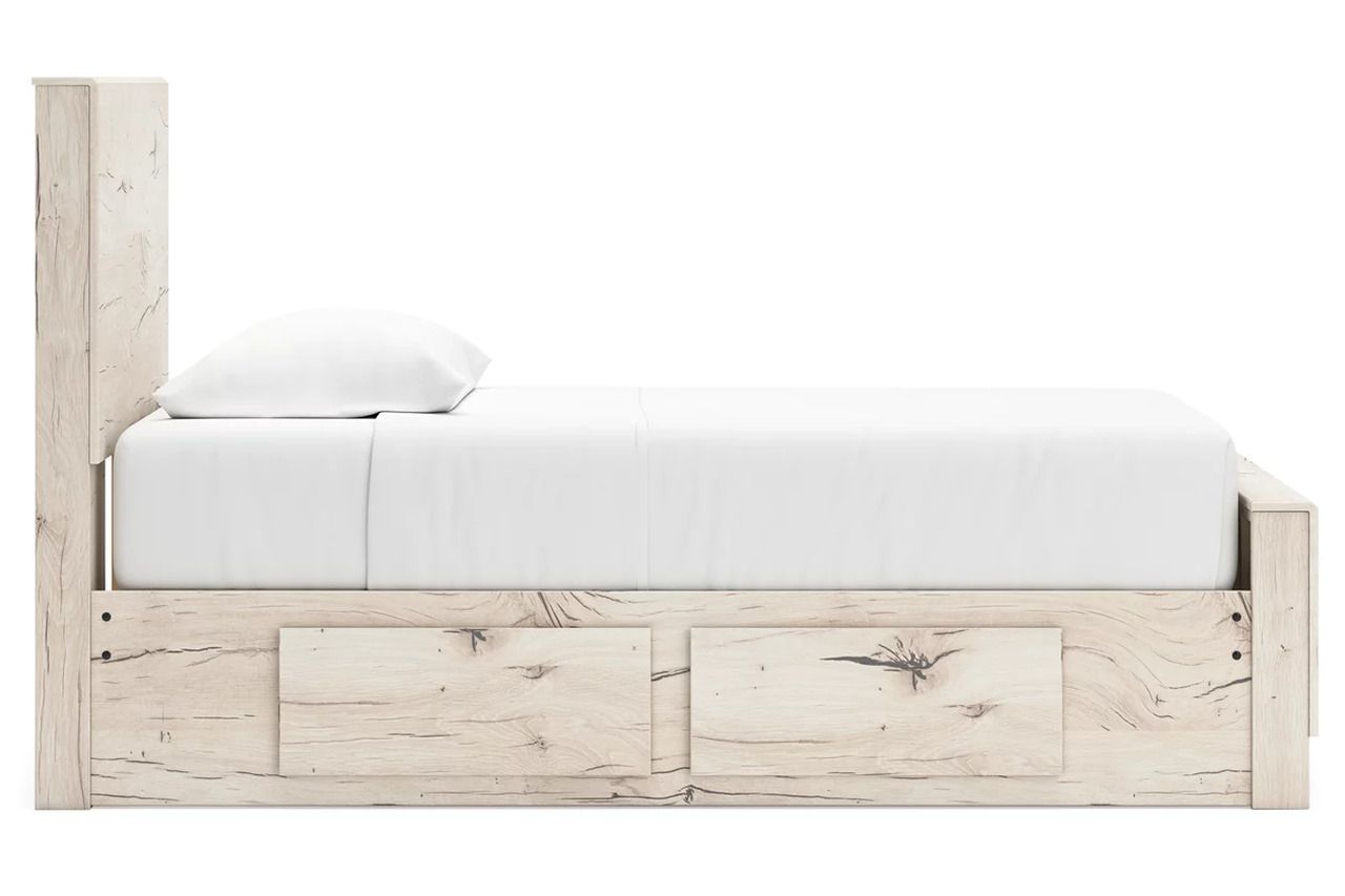 Lawroy Twin Panel Bed with Storage In Light Natural B2310B23