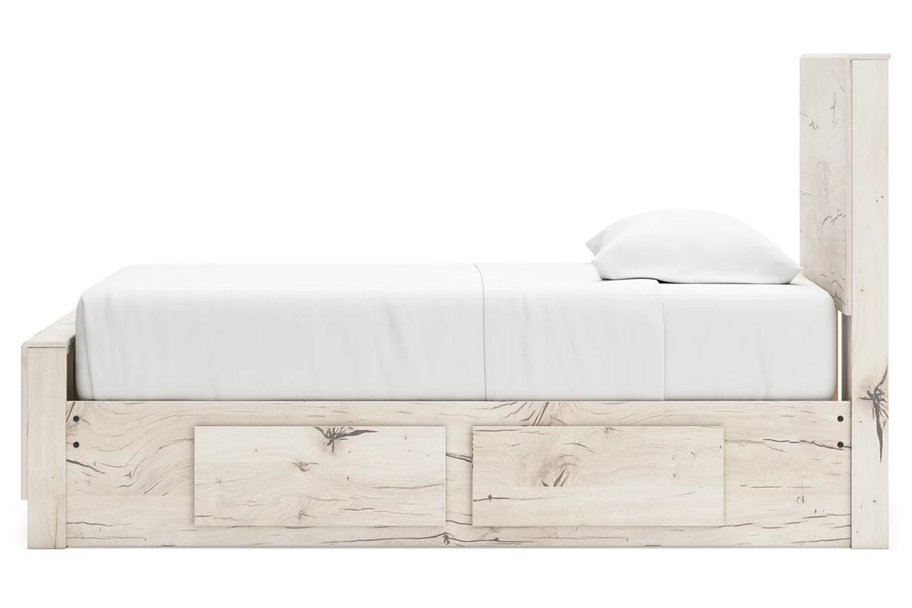 Lawroy Twin Panel Bed with Storage In Light Natural B2310B23