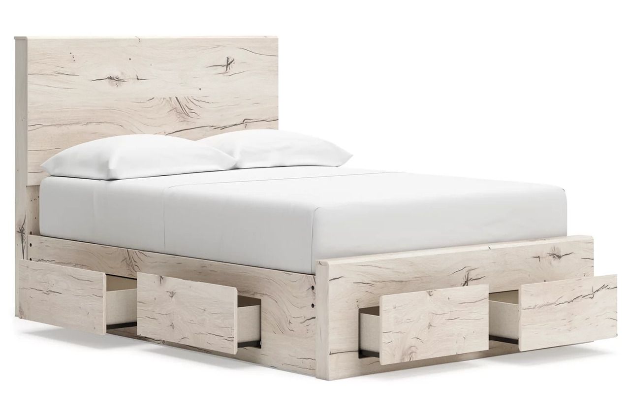 Lawroy Full Panel Storage Bed In Light Natural B2310B24