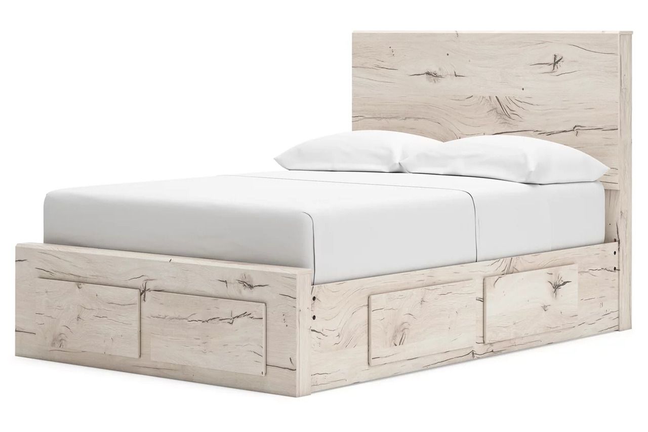 Lawroy Full Panel Storage Bed In Light Natural B2310B24