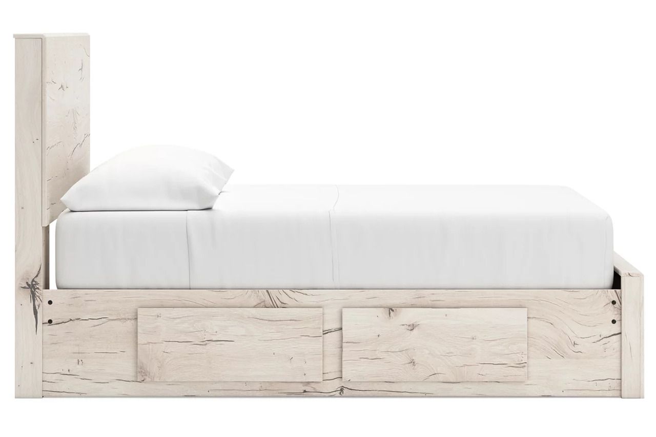 Lawroy Full Panel Storage Bed In Light Natural B2310B24