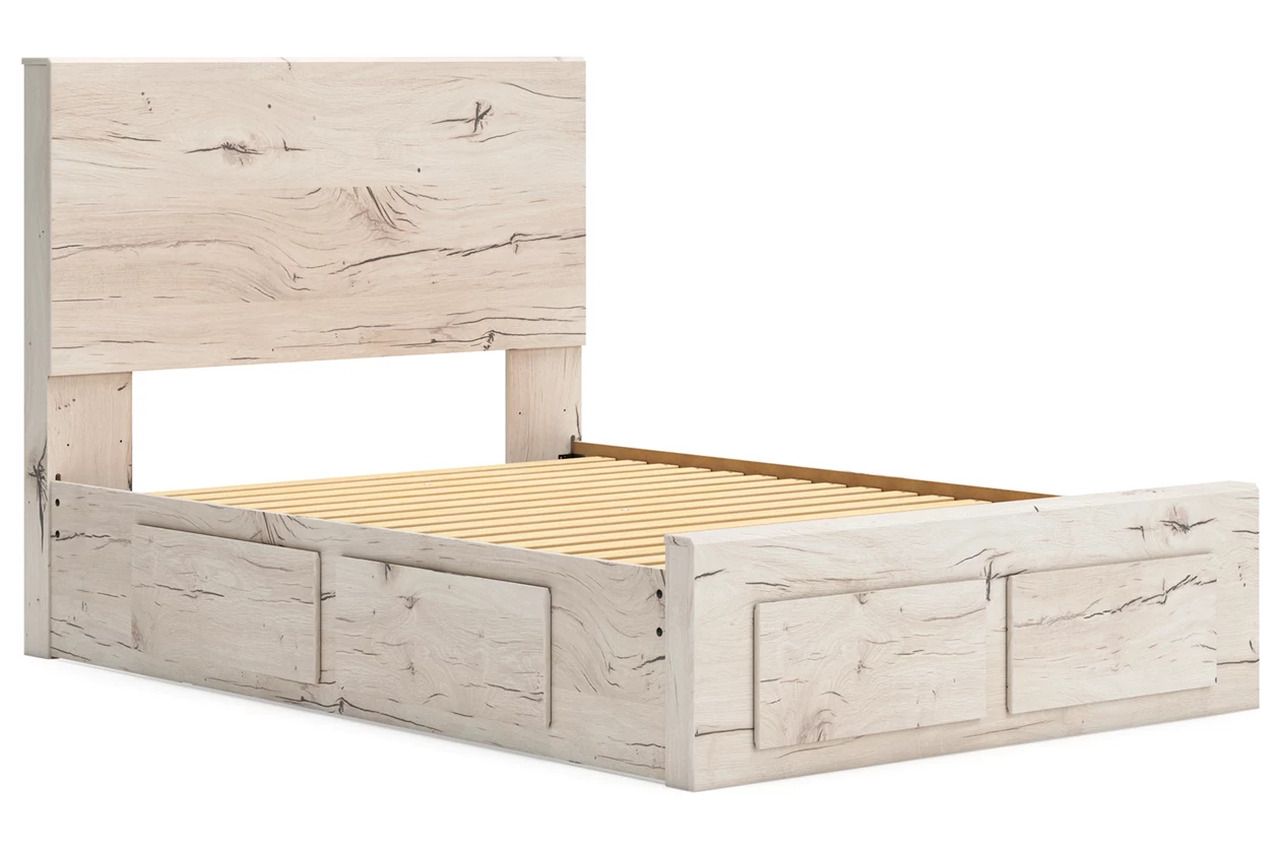 Lawroy Full Panel Storage Bed In Light Natural B2310B24