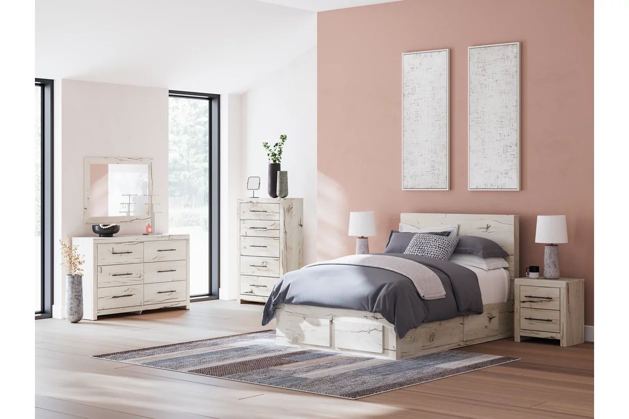 Lawroy Full Panel Storage Bed In Light Natural B2310B24