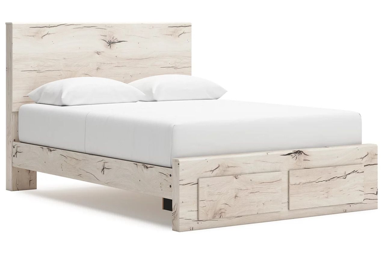 Lawroy Queen Panel Storage Bed In Light Natural B2310B4