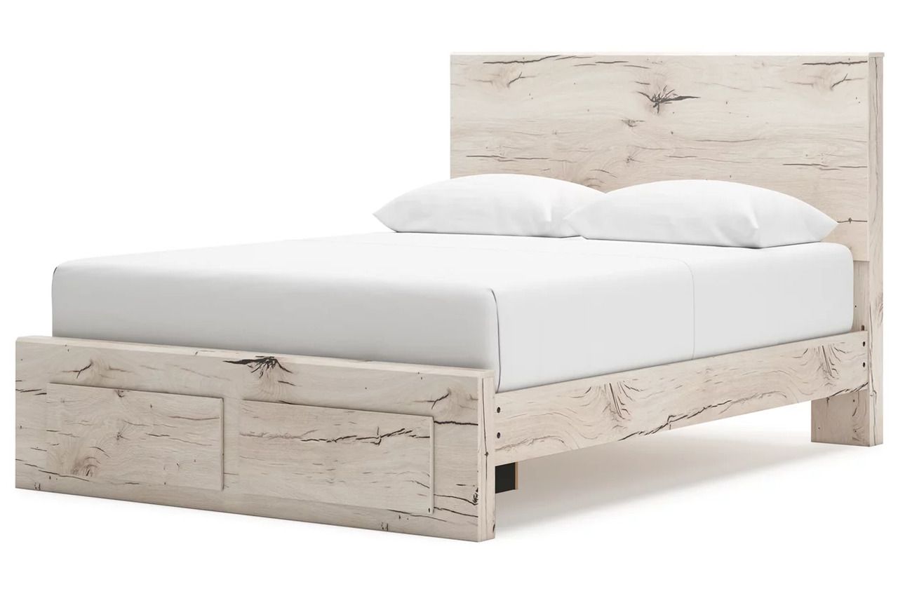 Lawroy Queen Panel Storage Bed In Light Natural B2310B4