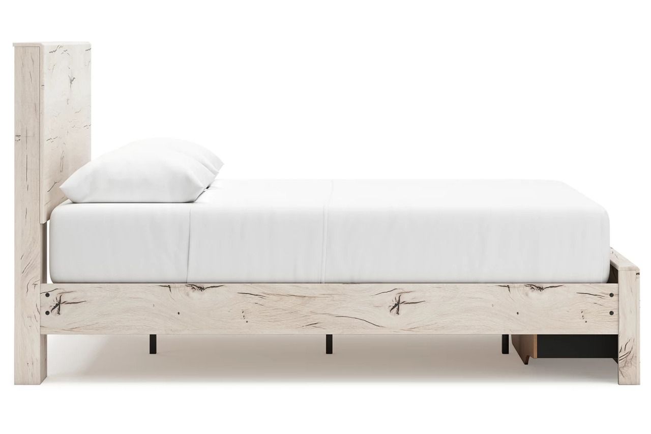 Lawroy Queen Panel Storage Bed In Light Natural B2310B4