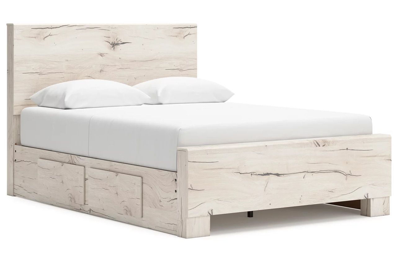 Lawroy Full Panel Bed with Storage In Light Natural B2310B42