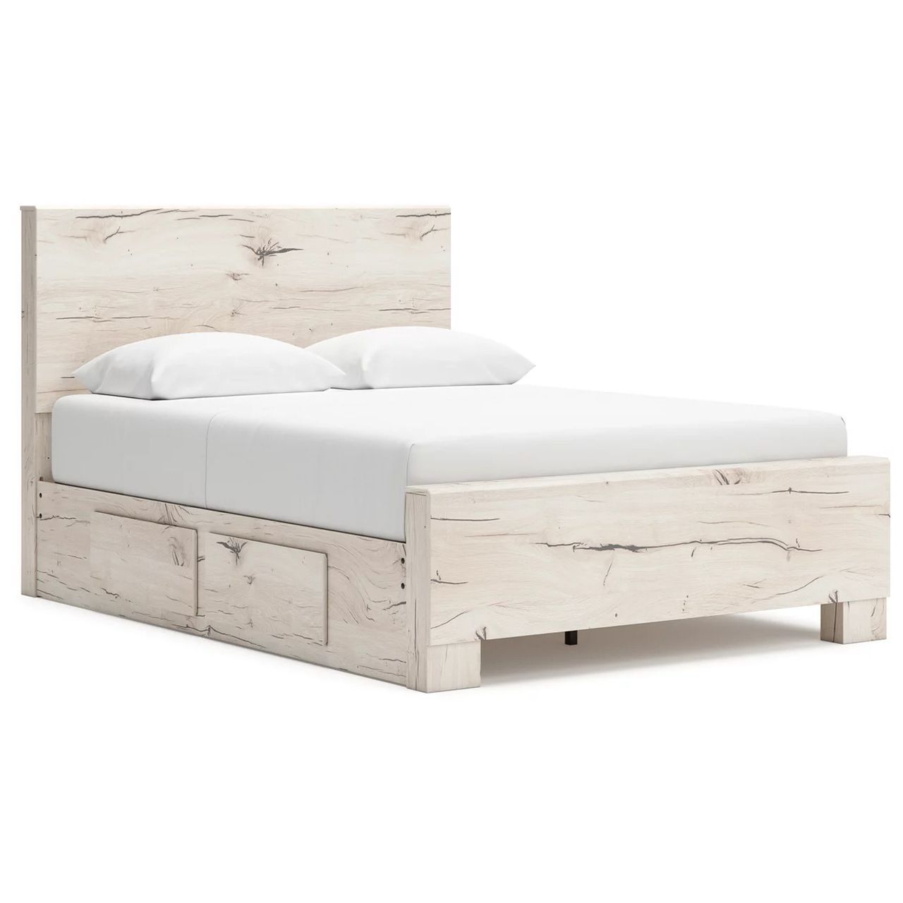 Lawroy Full Panel Bed with Storage In Light Natural B2310B43