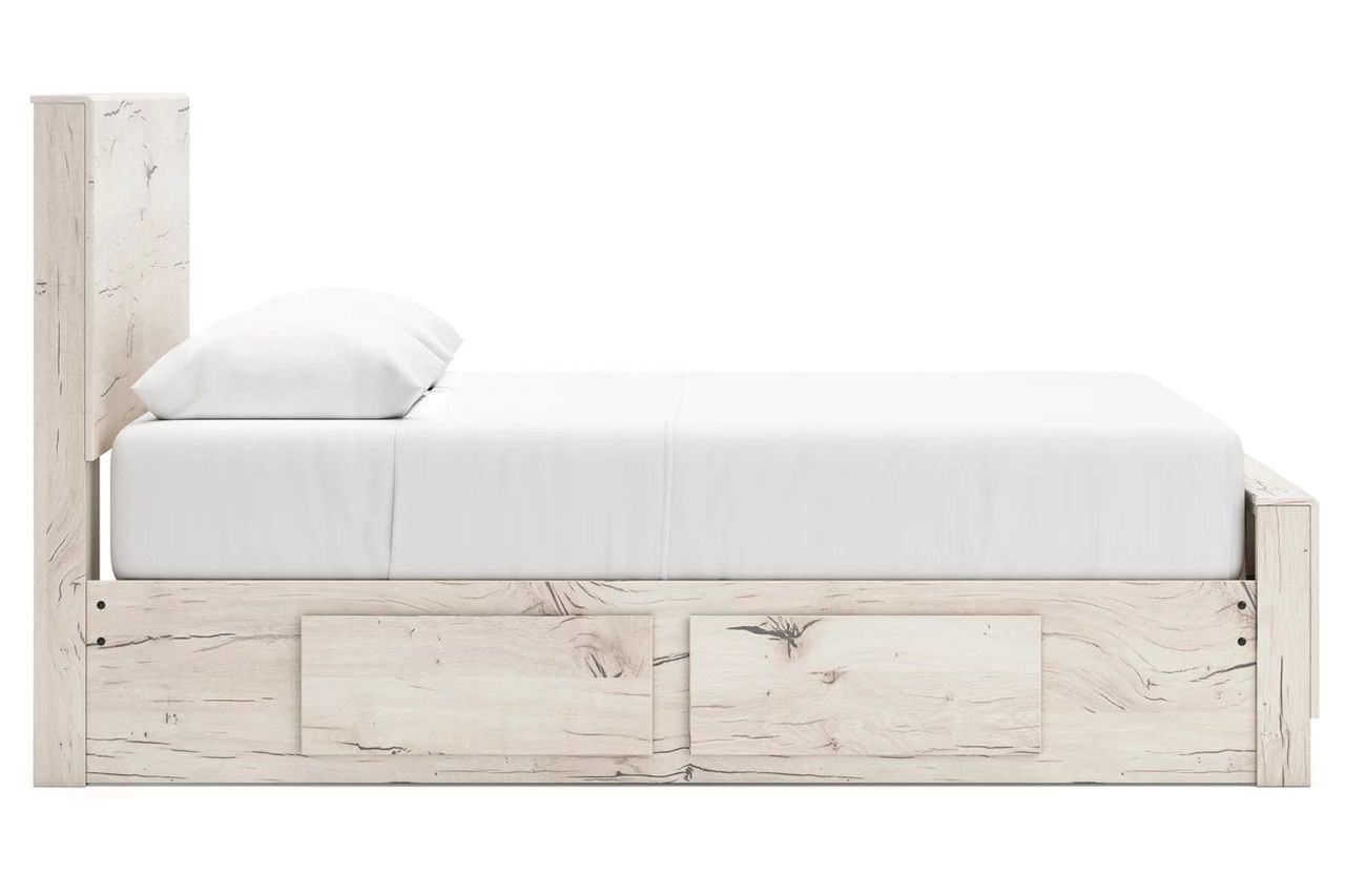 Lawroy Queen Panel Bed with Storage In Light Natural B2310B6