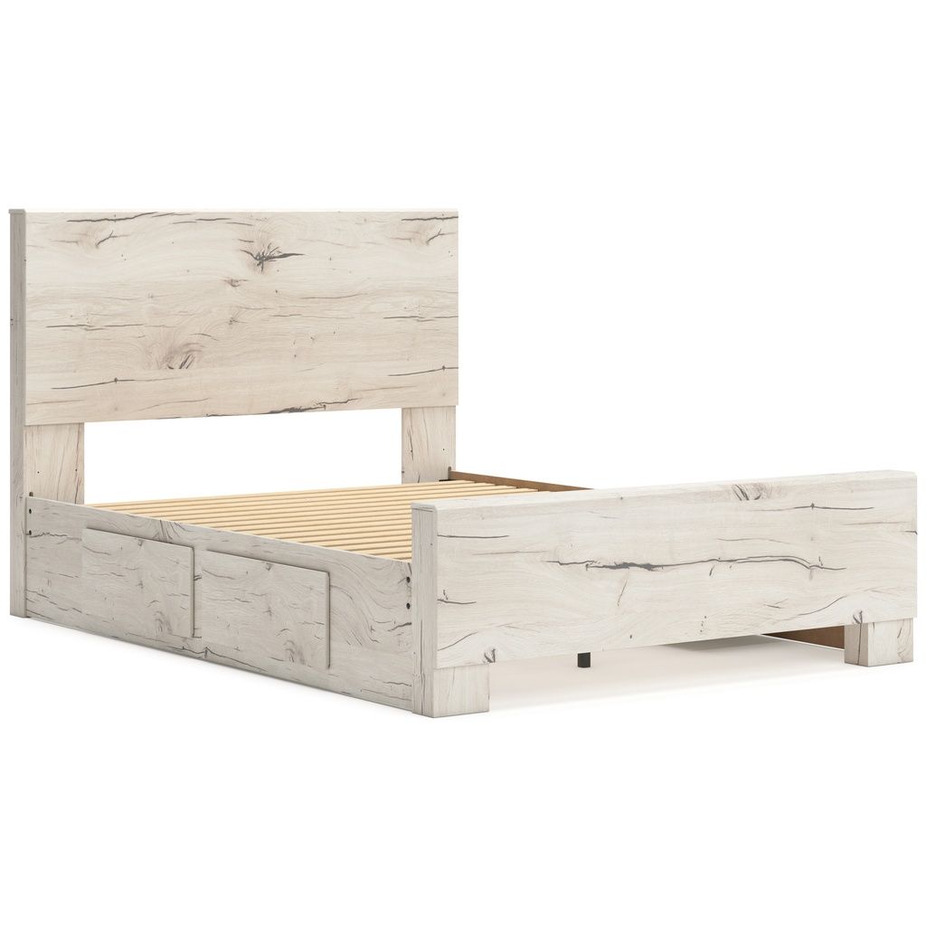 Lawroy Queen Panel Bed with Storage In Light Natural B2310B6