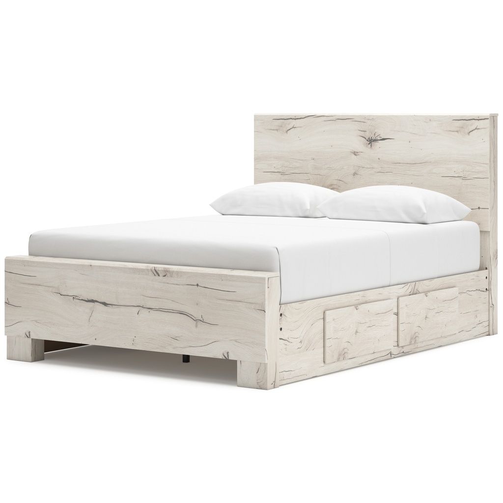 Lawroy Queen Panel Bed with Storage In Light Natural B2310B6