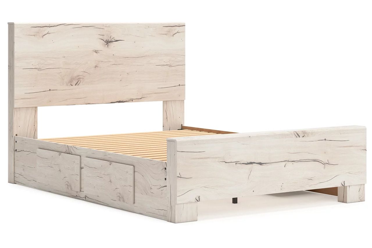 Lawroy Queen Panel Bed with Storage In Light Natural B2310B8