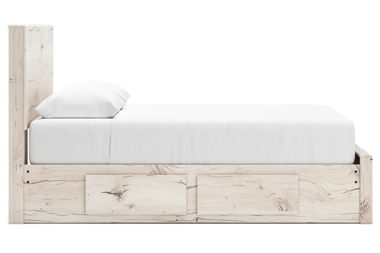 Lawroy Queen Panel Storage Bed In Light Natural B2310B9