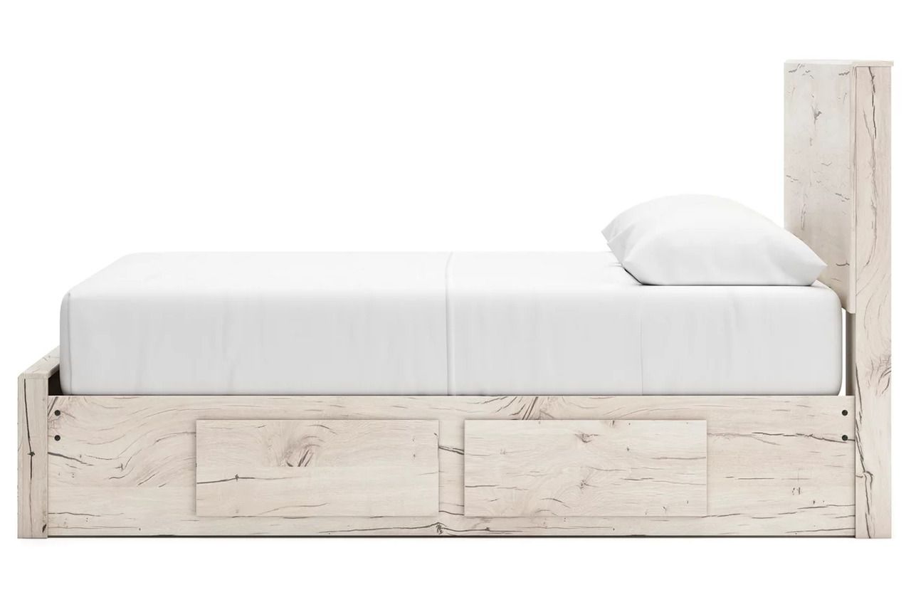Lawroy Queen Panel Storage Bed In Light Natural B2310B9