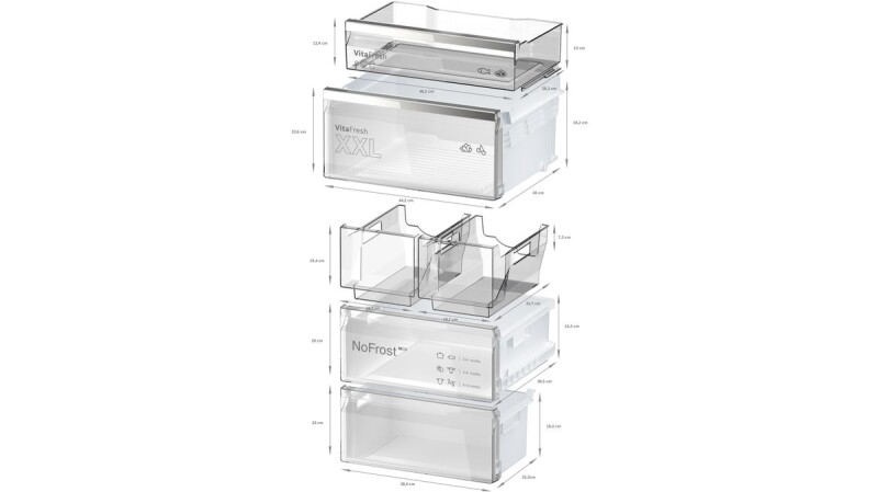 800 Series Free-standing fridge-freezer with freezer at bottom, glass door 24'', Total No Frost B24CB80ESB