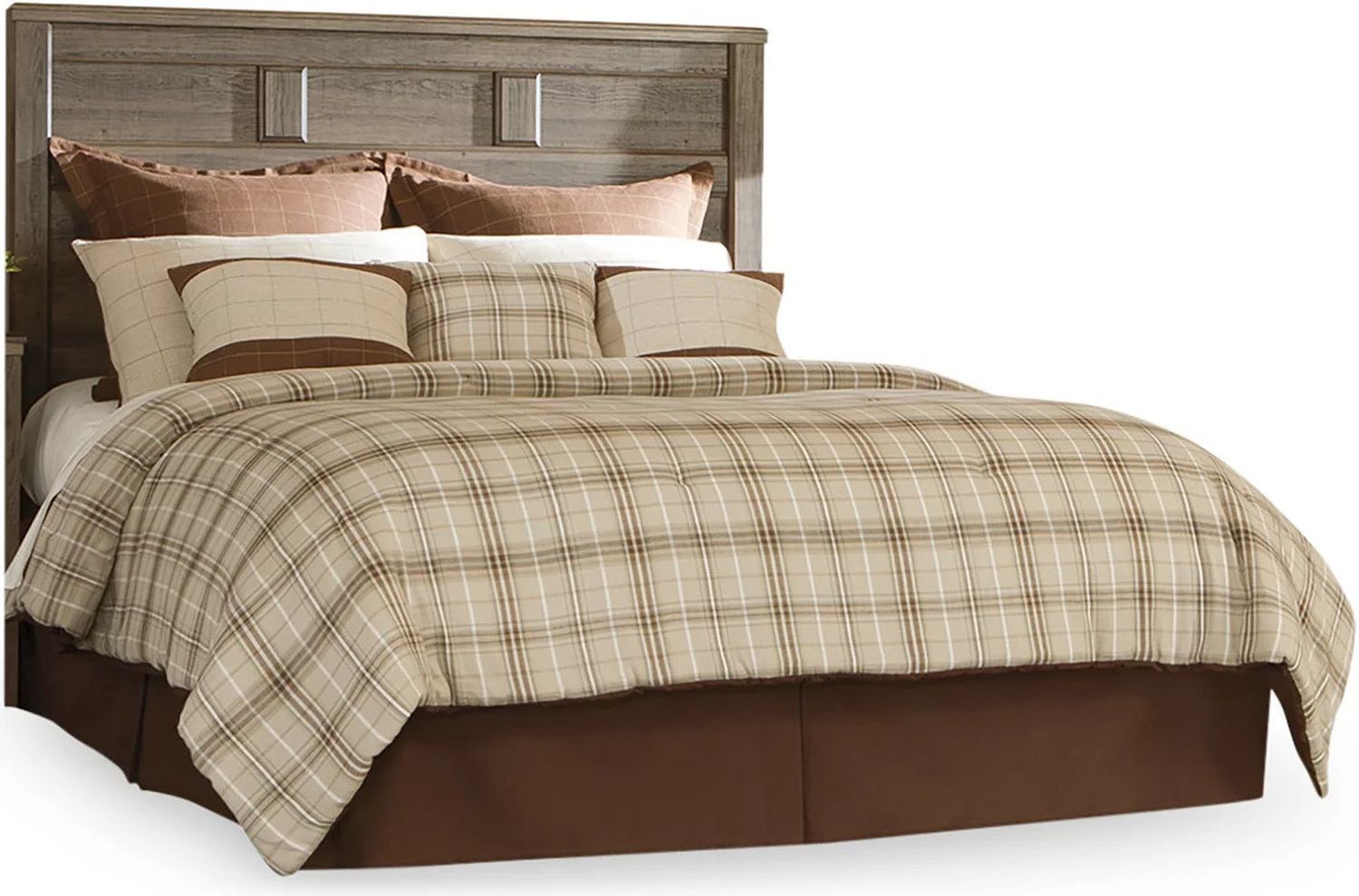 Juararo Dark Brown Queen Panel Headboard Only B25157
