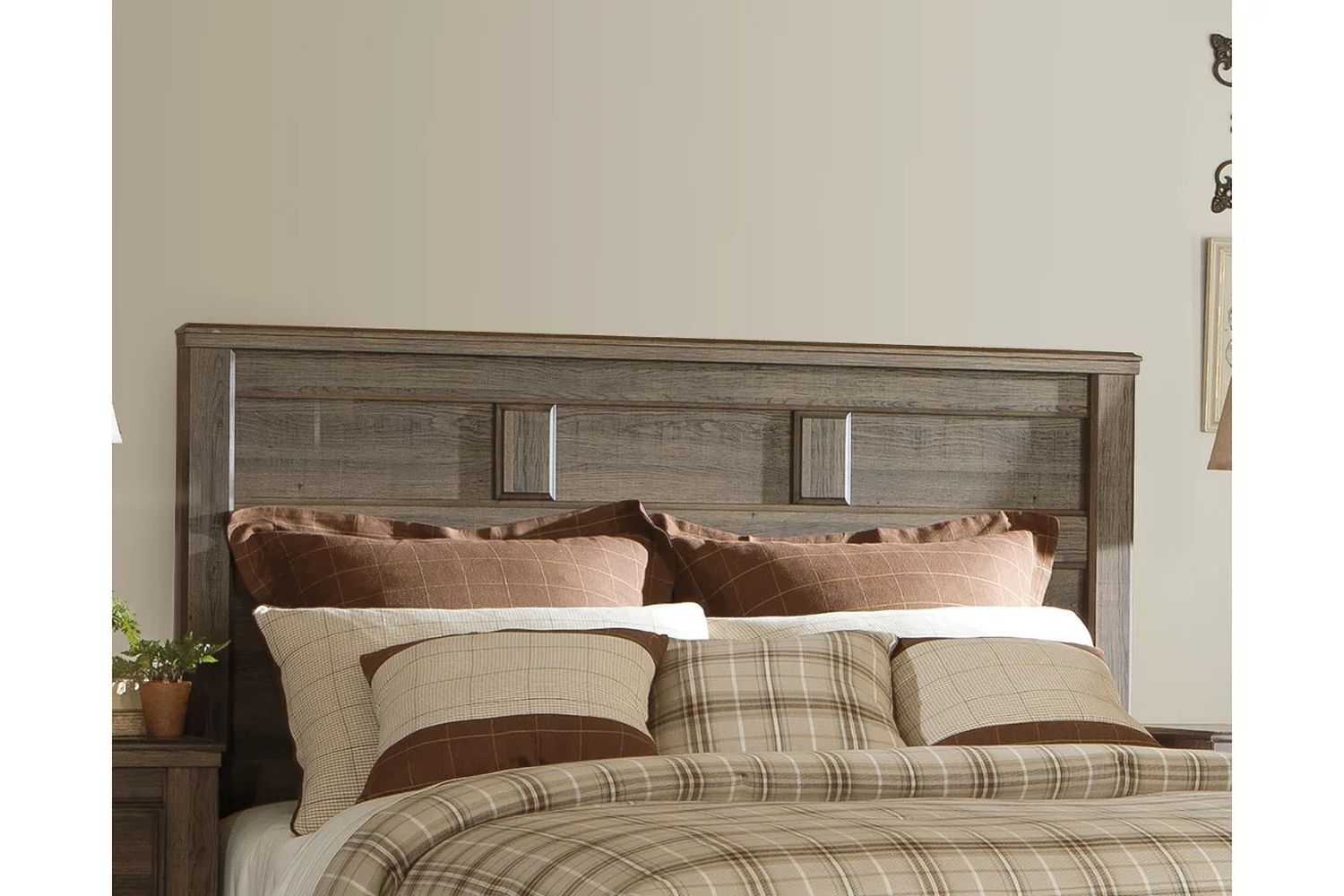 Juararo Dark Brown Queen Panel Headboard Only B25157