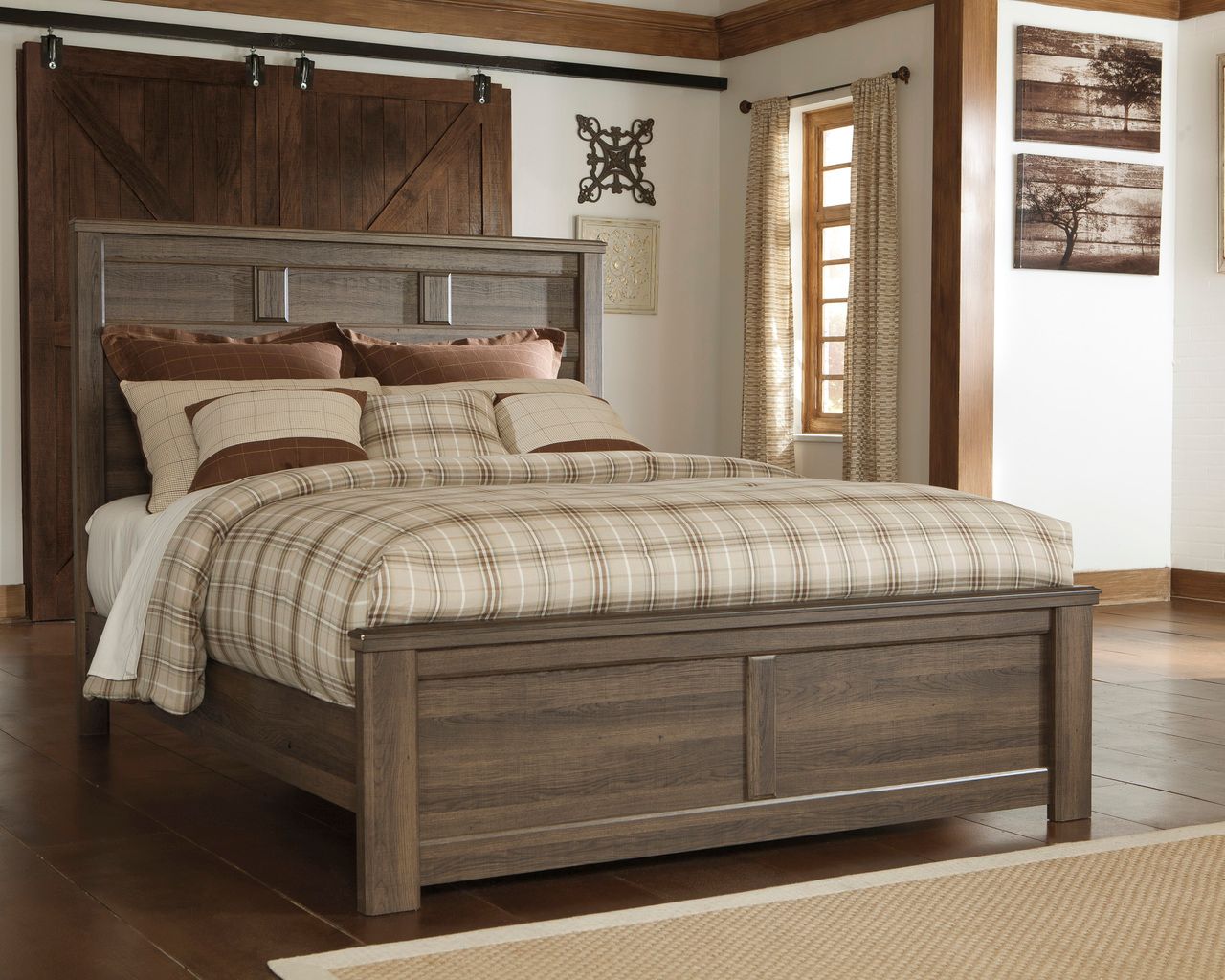 Juararo Dark Brown Queen Panel Headboard Only B25157