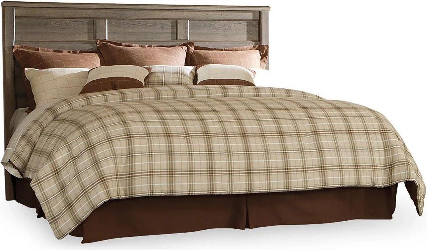 Juararo King/California King Panel Headboard In Dark Brown B25158