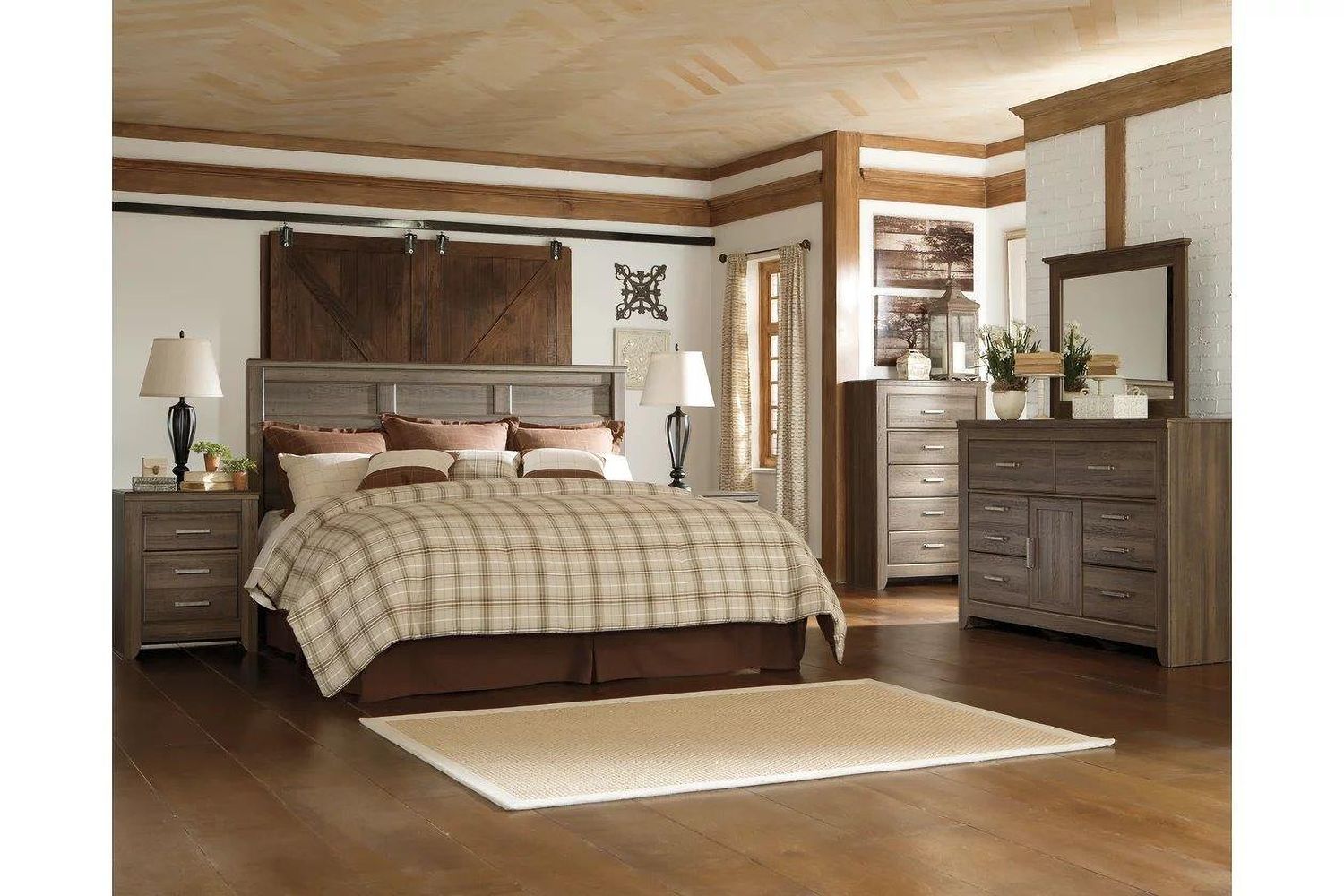 Juararo King/California King Panel Headboard In Dark Brown B25158