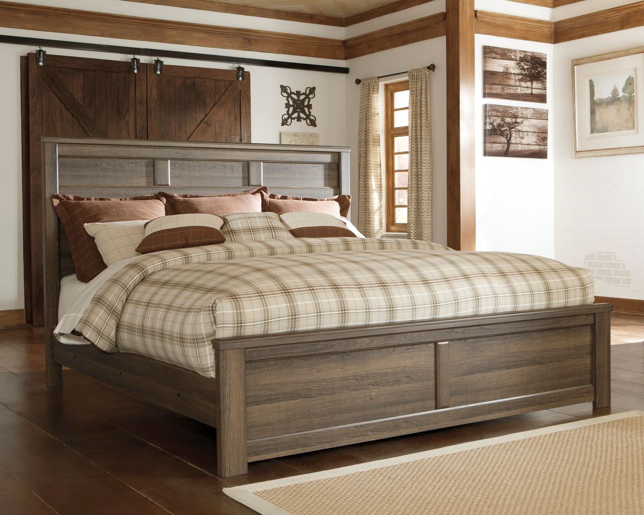 Juararo King/California King Panel Headboard In Dark Brown B25158
