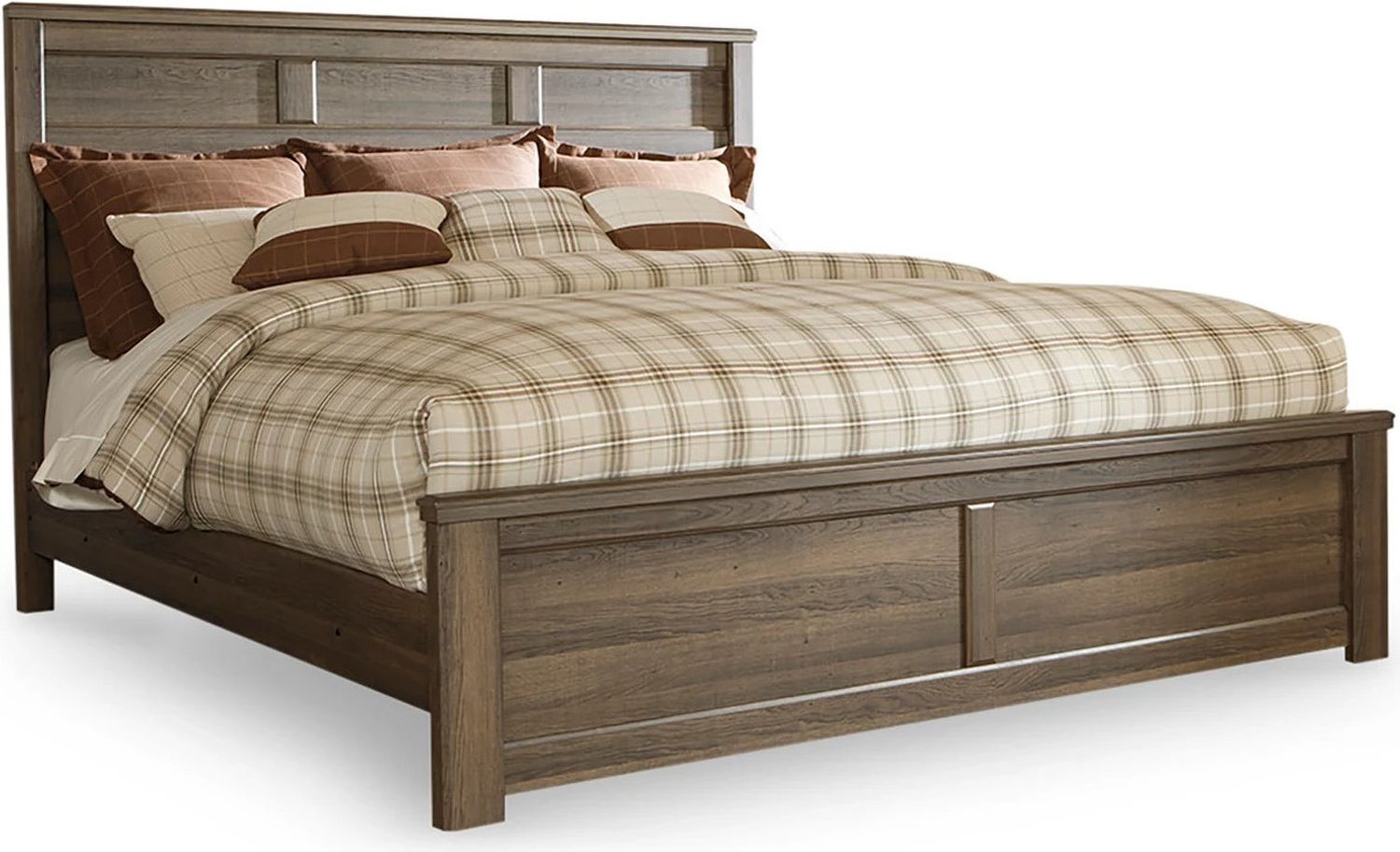 Juararo Dark Brown California King Panel Bed B251B14