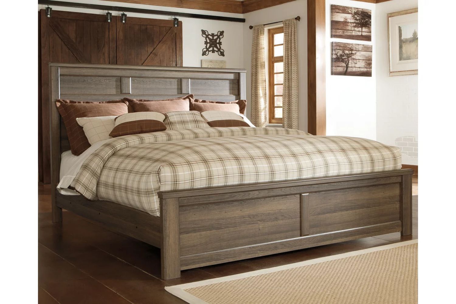Juararo Dark Brown California King Panel Bed B251B14