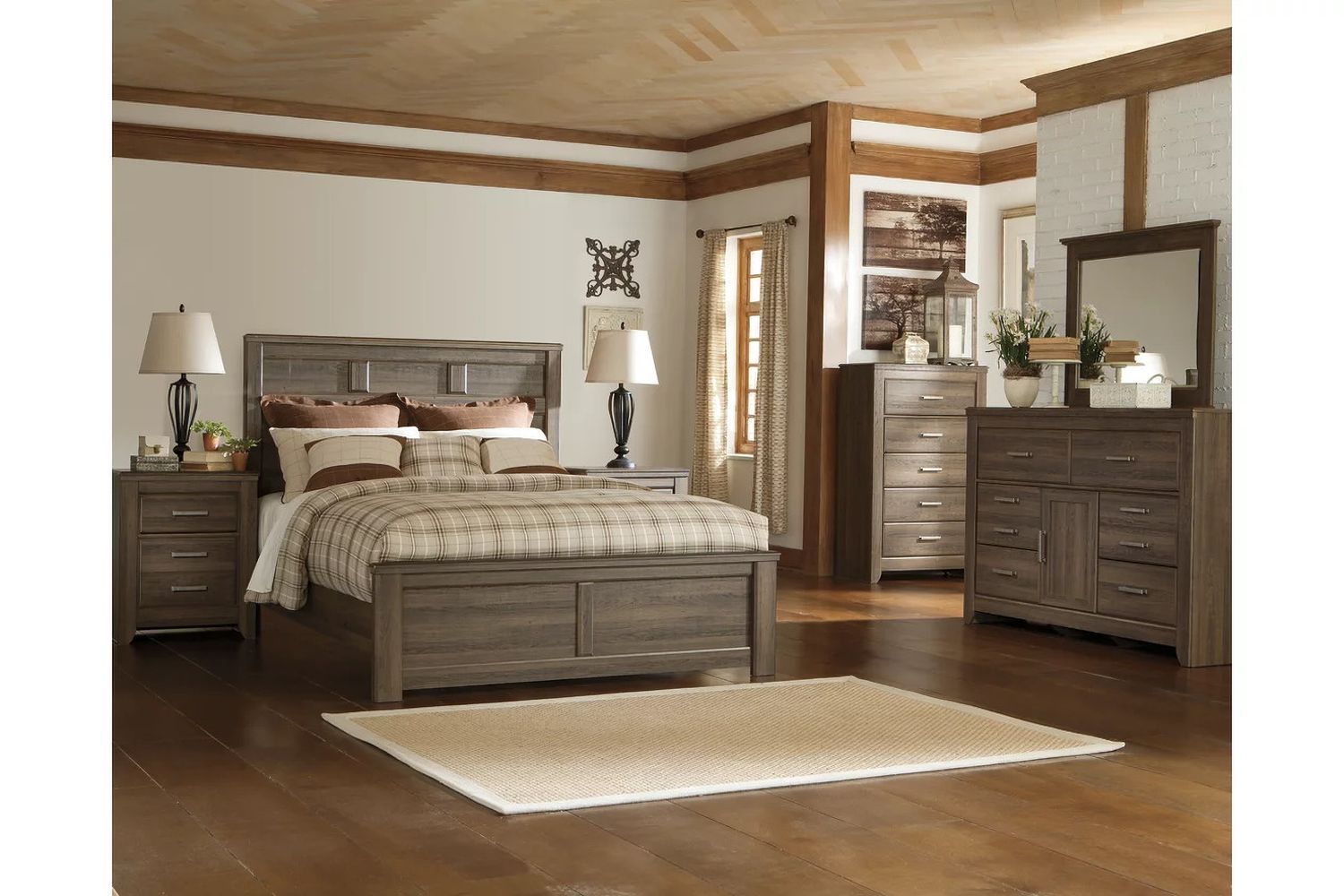 Juararo Dark Brown California King Panel Bed B251B14