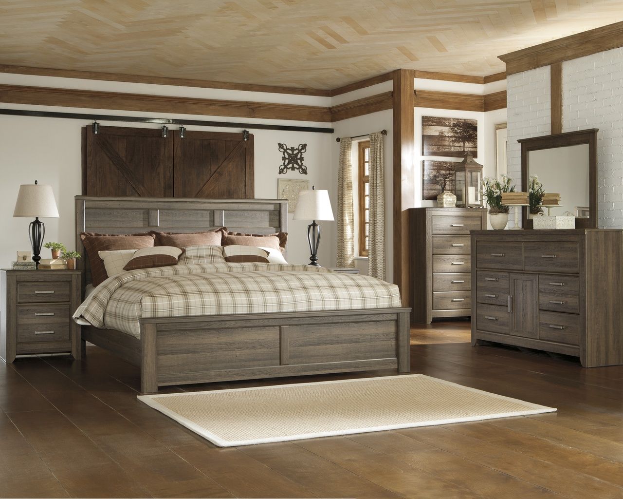 Juararo Dark Brown California King Panel Bed B251B14