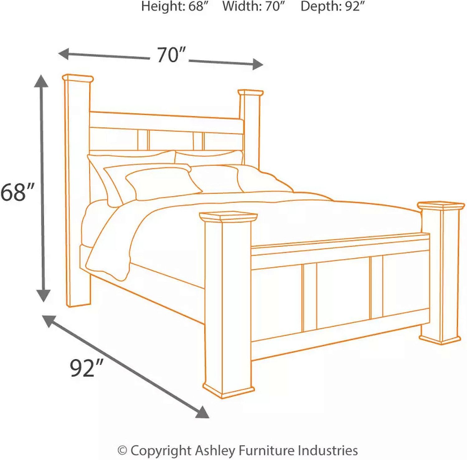 Juararo Queen Poster Bed B251B3