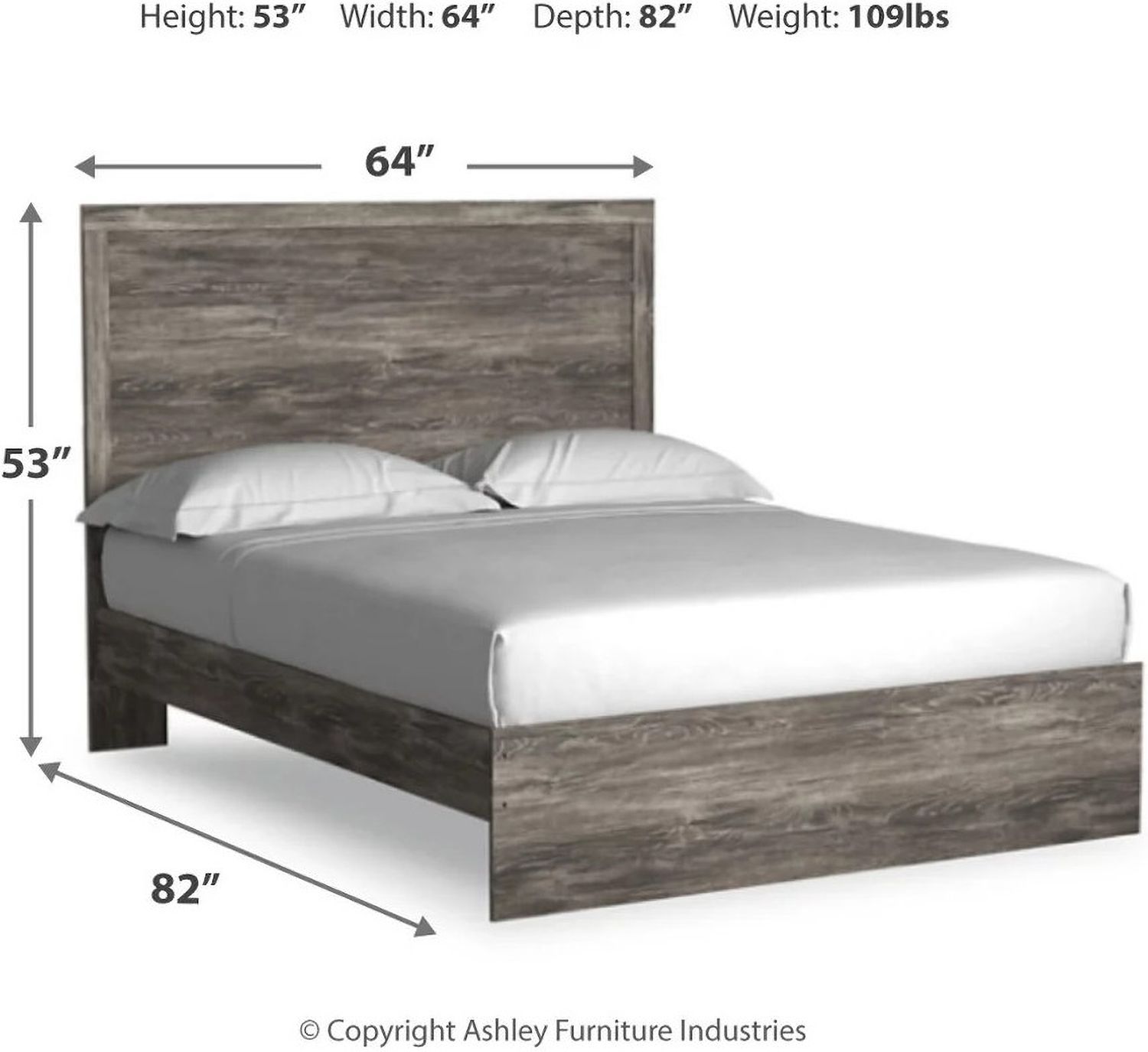 Ralinksi Gray Queen Panel Bed B2587B2