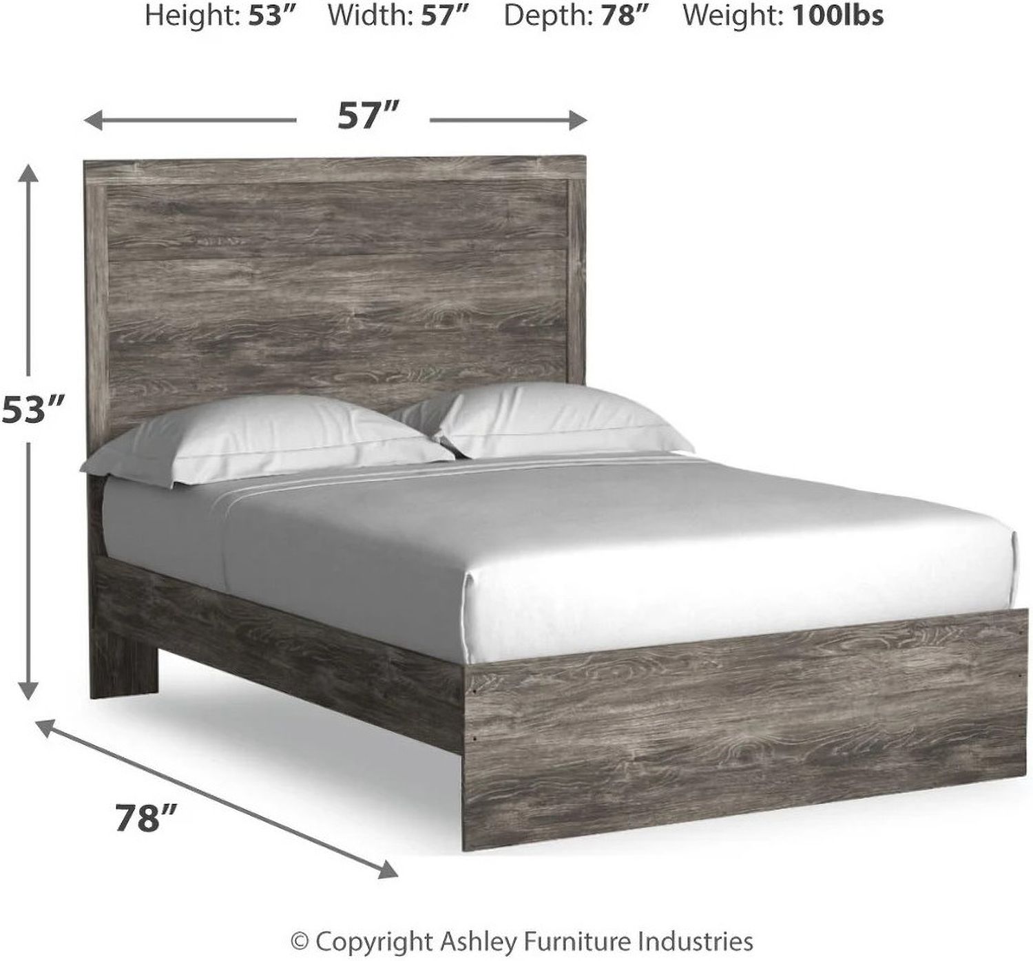 Ralinksi Gray Full Panel Bed B2587B4