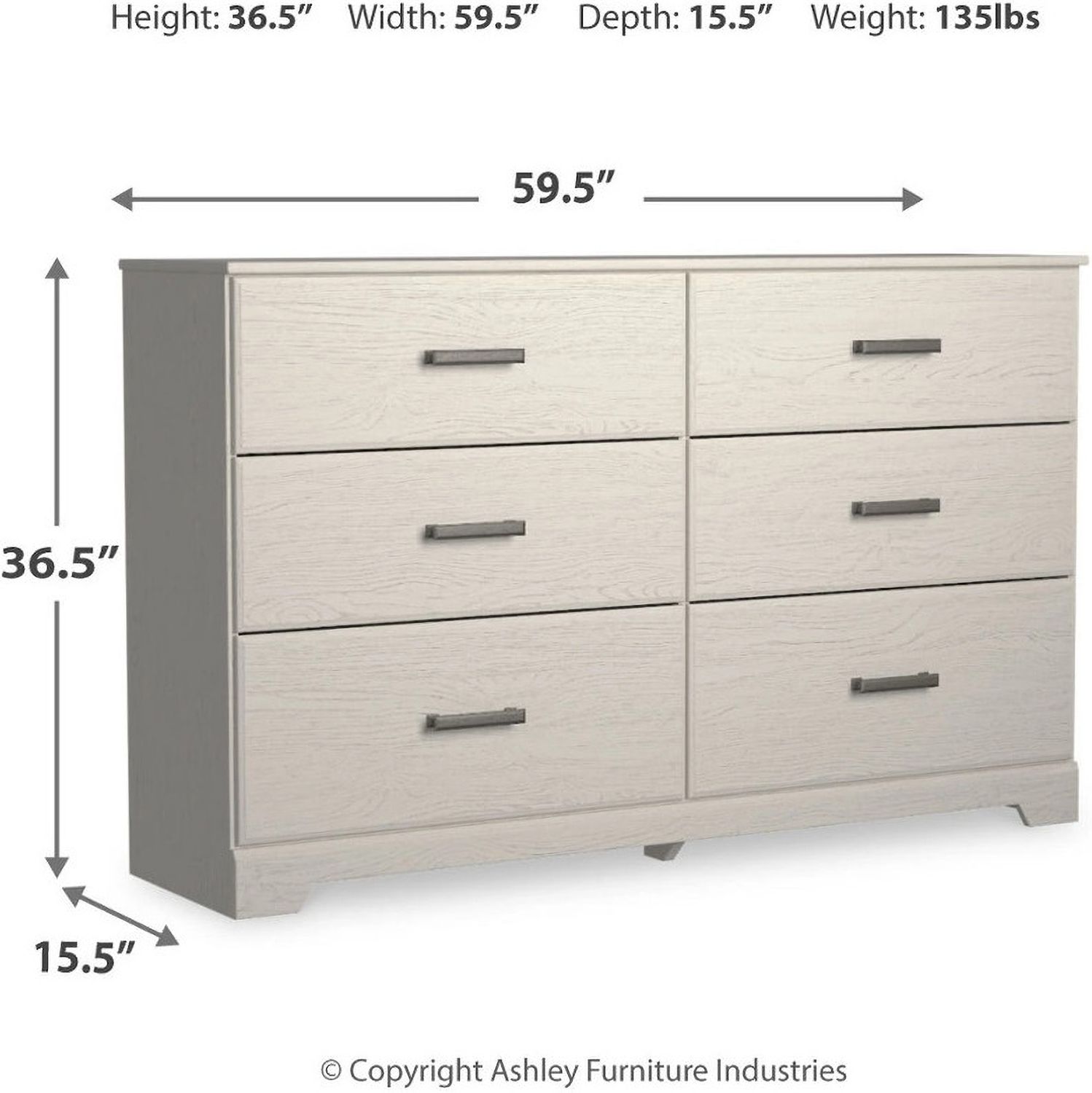 Stelsie White Dresser B258831
