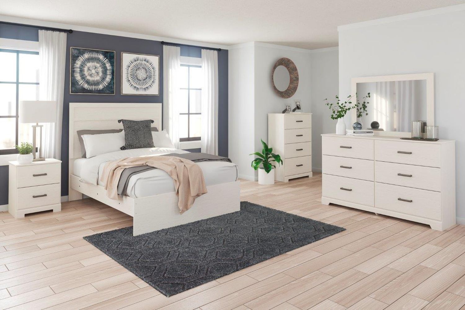Stelsie White Four Drawer Chest B258844