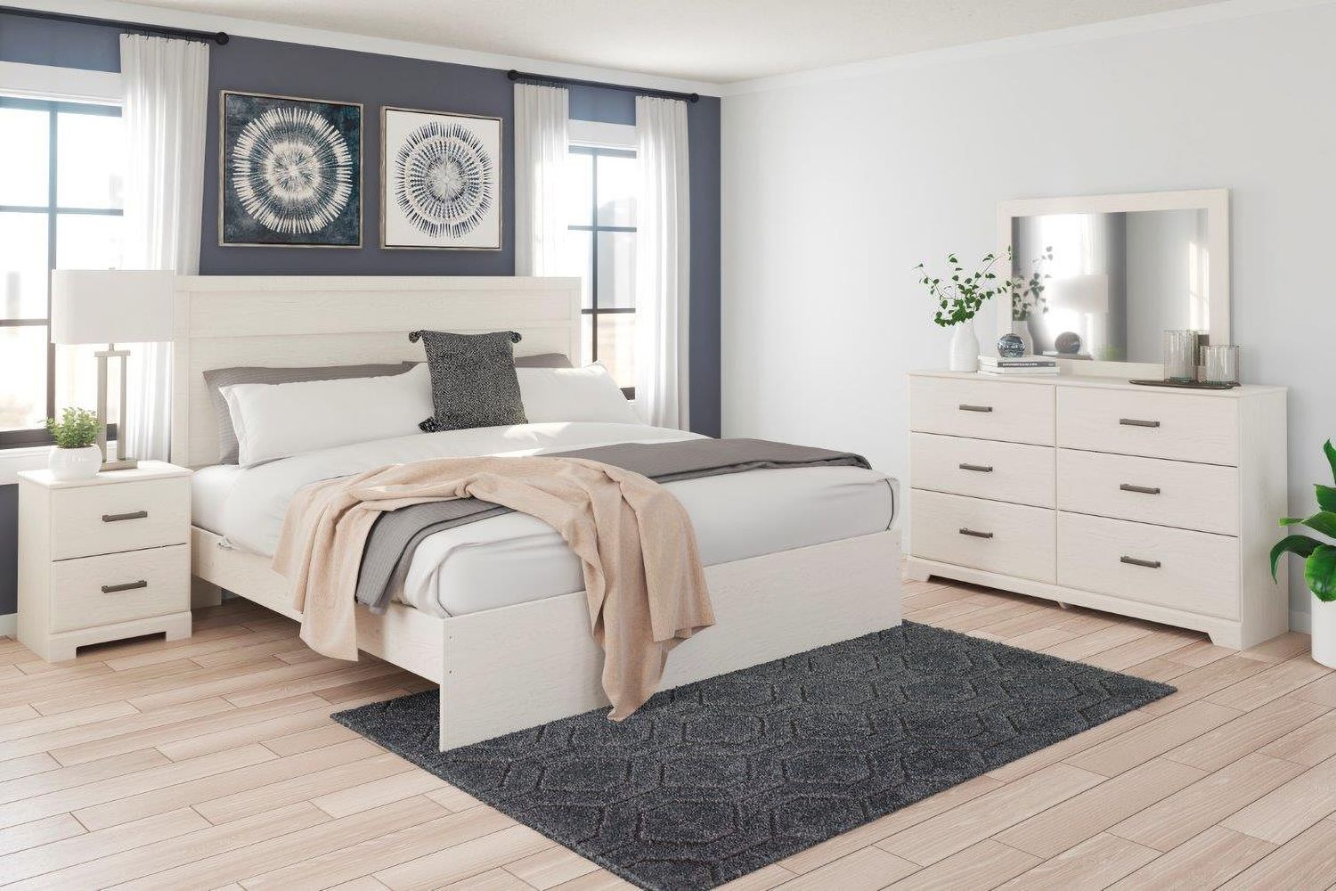 Stelsie White Four Drawer Chest B258844
