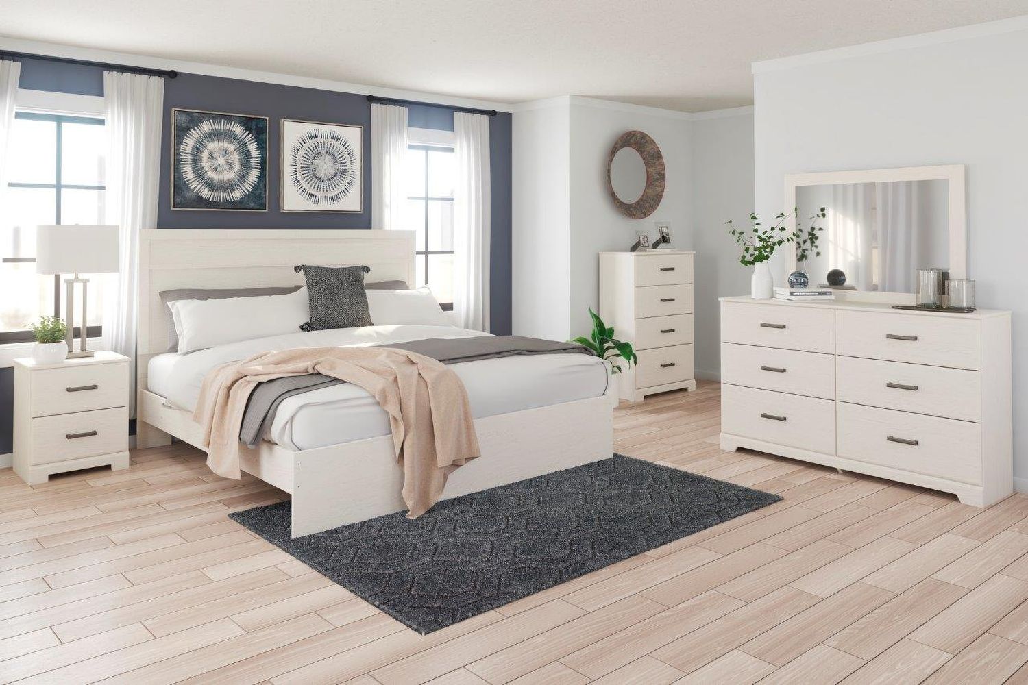Stelsie White Four Drawer Chest B258844