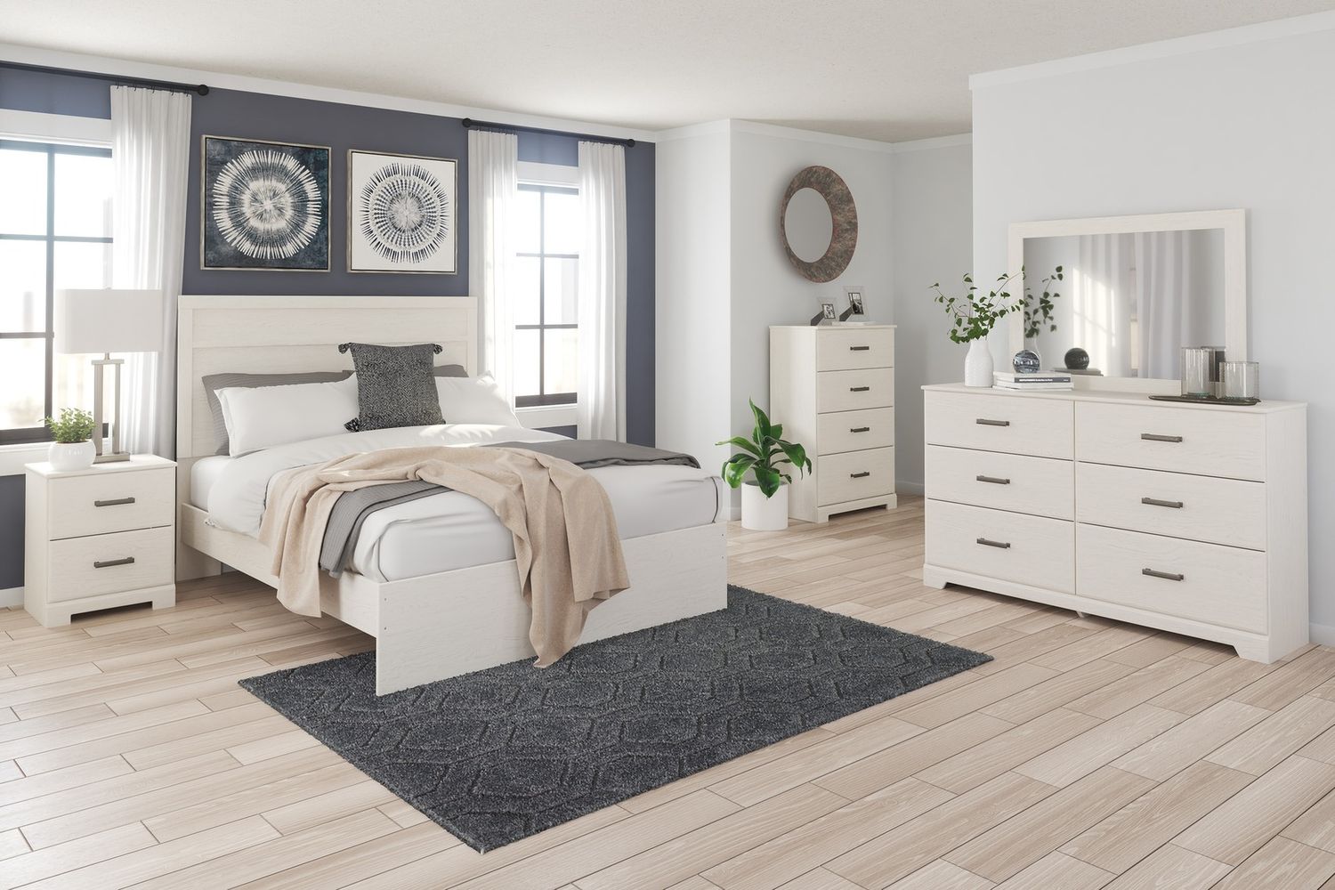 Stelsie White Four Drawer Chest B258844