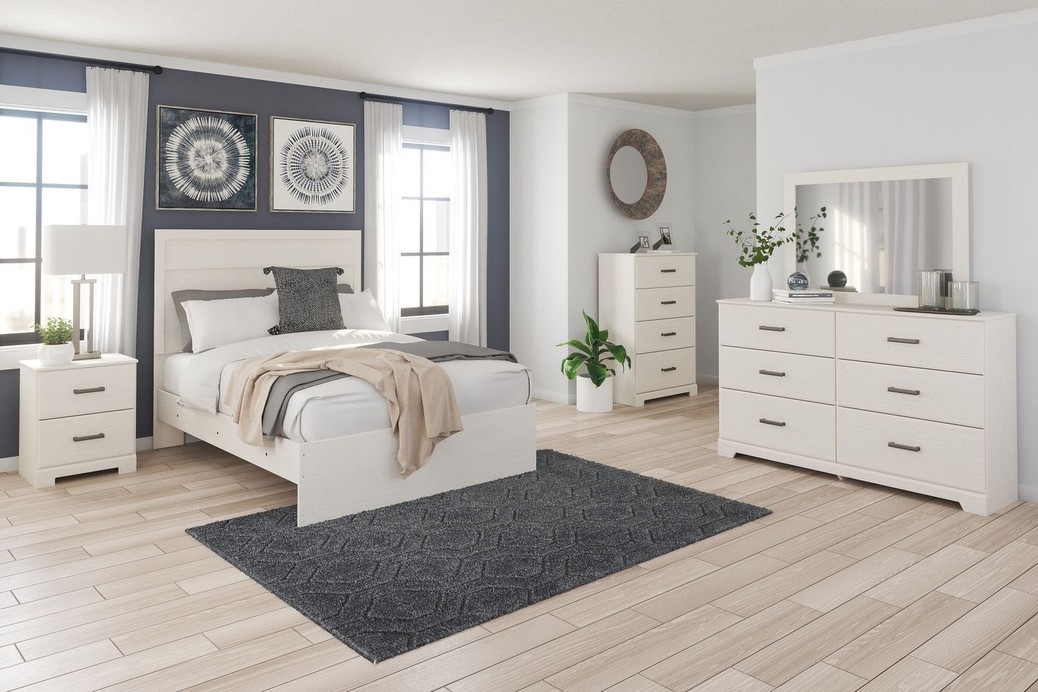 Stelsie White Four Drawer Chest B258844