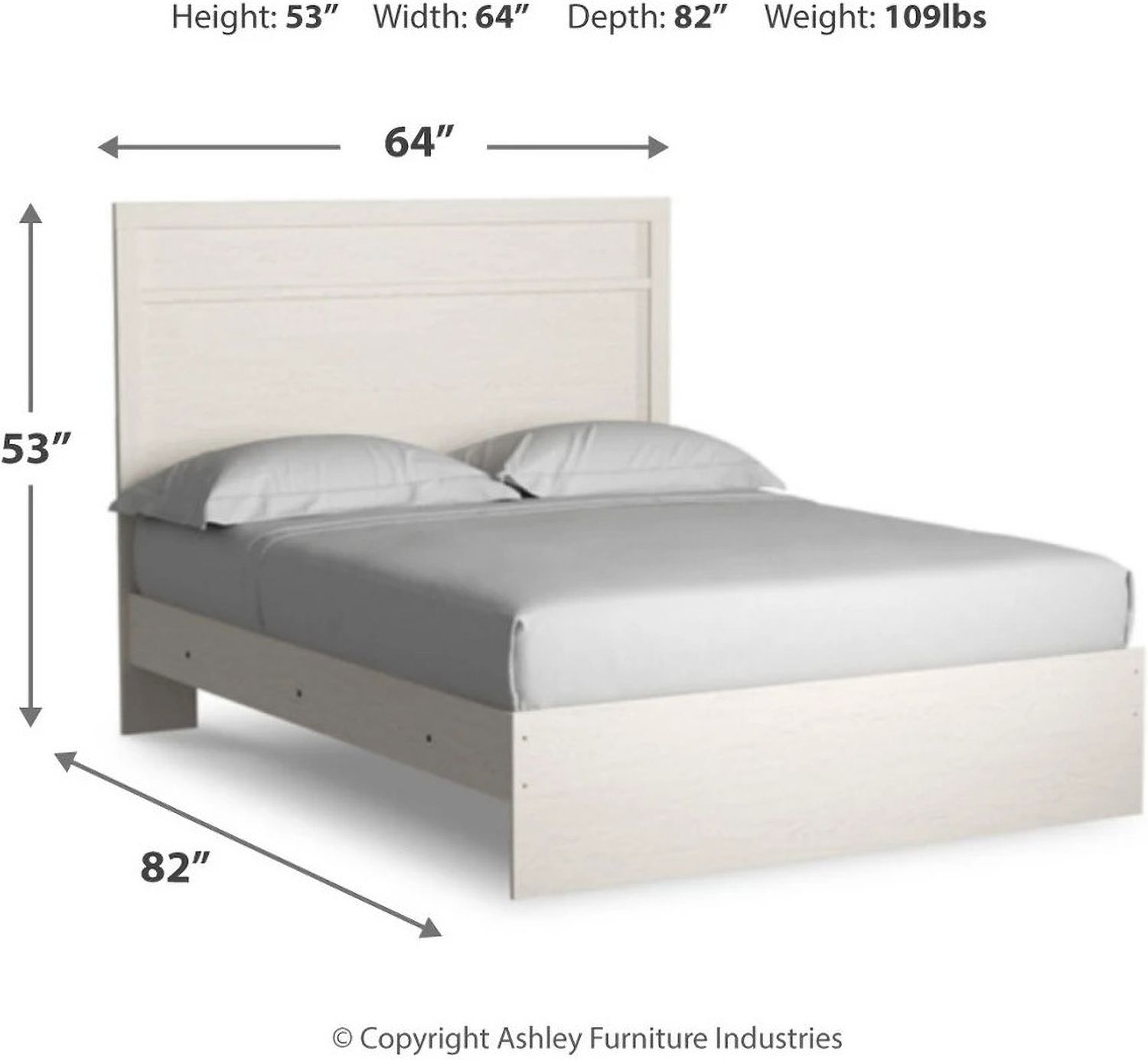 Stelsie White Queen Panel Bed B2588B2