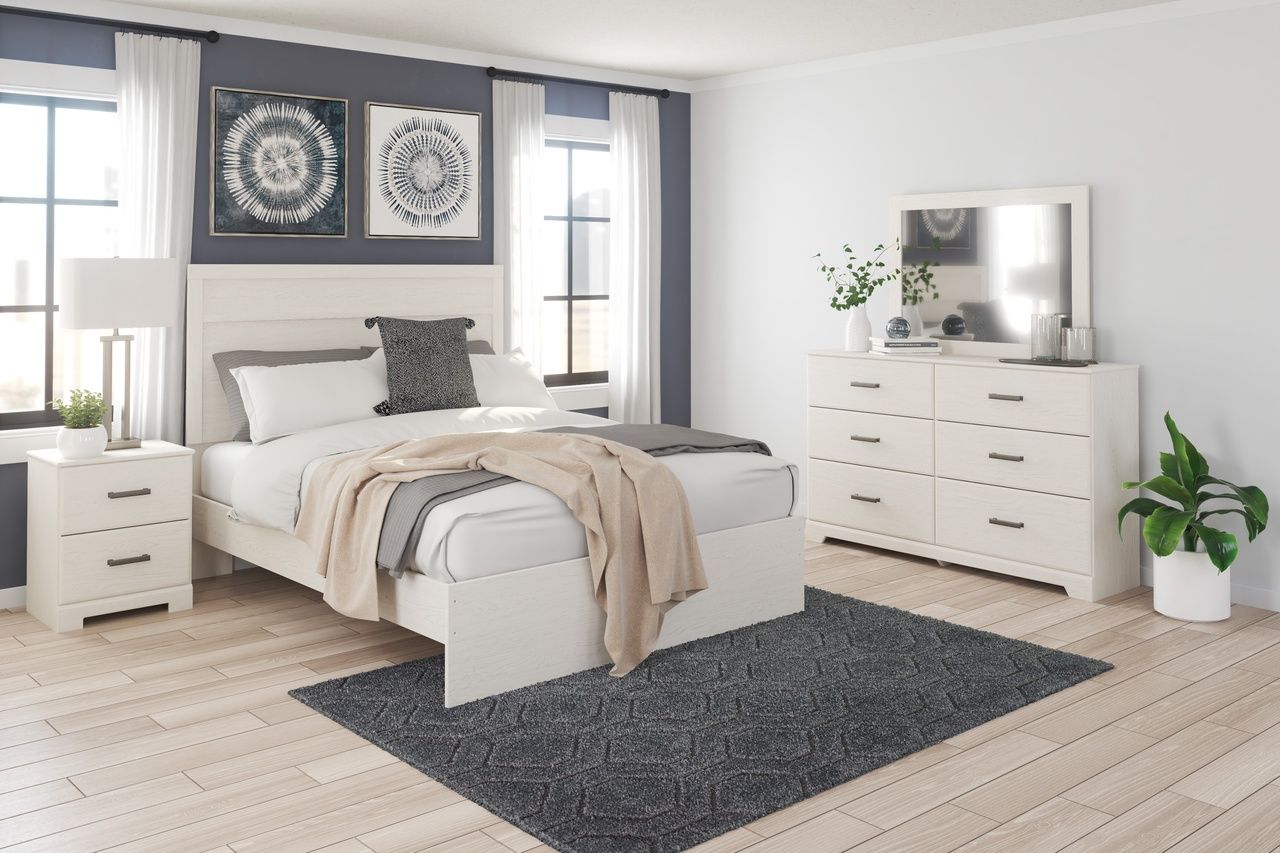 Stelsie White Queen Panel Bed B2588B2